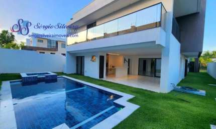 Belíssima casa alto padrão nova e moderna com 4 suítes - Alphaville Fortaleza.