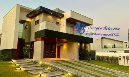 Luxuosa casa moderna de alto padrão com 5 suítes - Alphaville Fortaleza