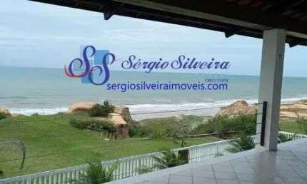 Casa frente mar com 14 suítes em Beberibe - Praia das Fontes.
