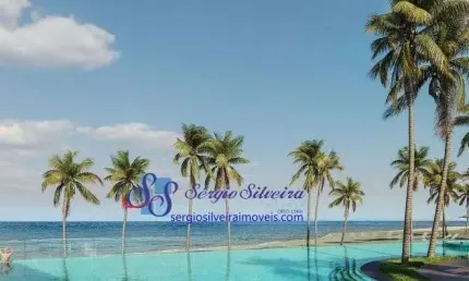 Apartamento com lazer completo em condomínio pé na areia!