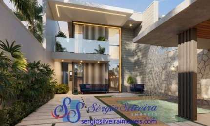 Casa duplex e nascente com 4 suítes e varanda gourmet.