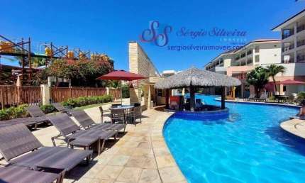 Apartamento com 3 quartos e mobiliado no Wellness Beach Park - Porto das Dunas.