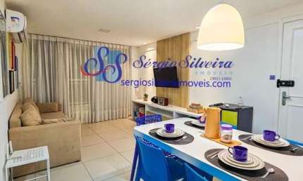 Apartamento térreo com 2 quartos e lazer completo no Riviera Beach Place!