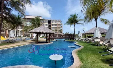 Apartamento mobiliado e com vista para o mar em Porto das Dunas.