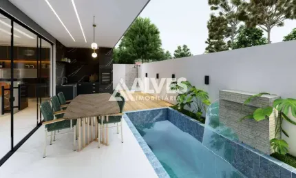 CASA DE ALTO PADRÃO COM 4 SUÍTES E ÁREA GOURMET COMPLETA