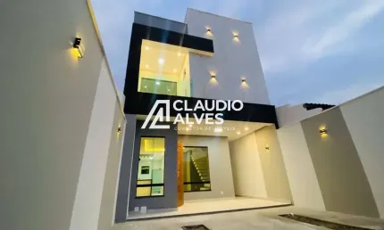 CASA COM 4 QUARTOS, SUÍTE MASTER  E ÁREA GOURMET COMPLETA