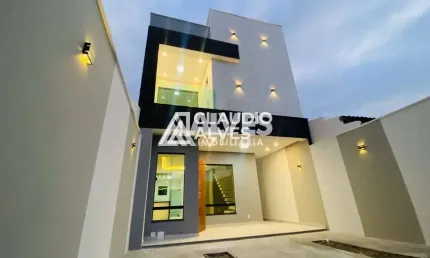 CASA COM 4 QUARTOS, SUÍTE MASTER  E ÁREA GOURMET COMPLETA