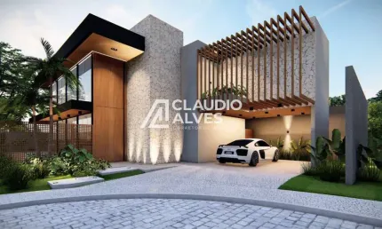 CASA COM 4 SUÍTES COM CLOSET E VARANDA PISCINA E GOURMET COMPLETA