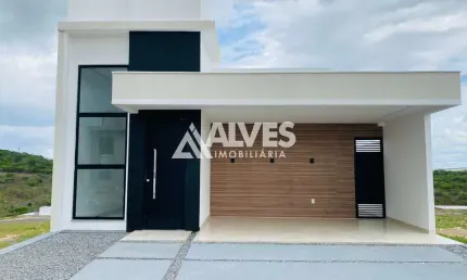 CASA COM 3 QUARTOS SENDO 1 SUÍTE E ÁREA GOURMET EM CONDOMÍNIO