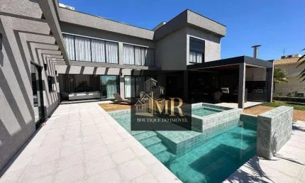 Alphaville campinas - novíssima casa com maravilhoso projeto à venda!  terreno com 980 m² | ac: 650 m² | 4 suítes | 4 vagas.  espaços amplos, integrad