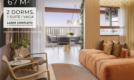Aria mooca 67m, 2 dormitórios, com suíte, vaga e varanda gourmet.  em obras
