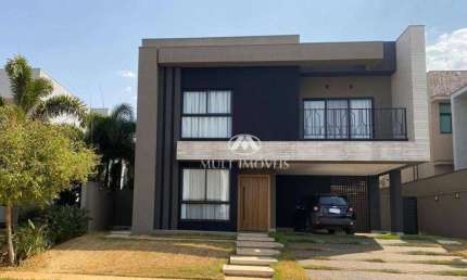 Sobrado em Condomínio Fechado de Alto Padrão em excelente localização em Bonfim Paulista com 487m² de terreno e 350,85m² de construção.