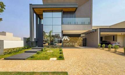 Sobrado de Alto Padrão em Condomínio Fechado projeto Moderno Arq. Fábio Martins com terreno de 365m² e 310m² de construção.