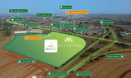 Terreno Comercial em Avenida, Reserva Regatas – Urba Construtora; Próximo às Rodovias Anhanguera e Cândido Portinari, terreno com 174,67m².