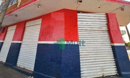 Salão comercial de esquina em excelente localização no bairro vila tibério com 88m² de área privativa.