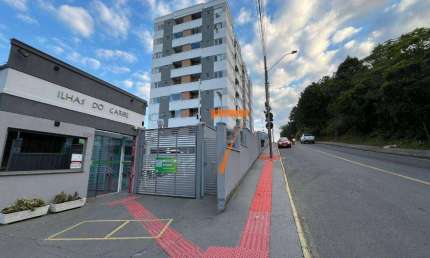Apartamento com 2 dormitórios para alugar, 54 m² por R$ 2.310,00/mês - Areias - São José/SC