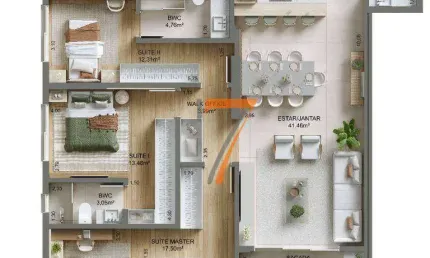Apartamento com 3 dormitórios à venda, 137 m² por R$ 2.173.000,00 - Campinas - São José/SC