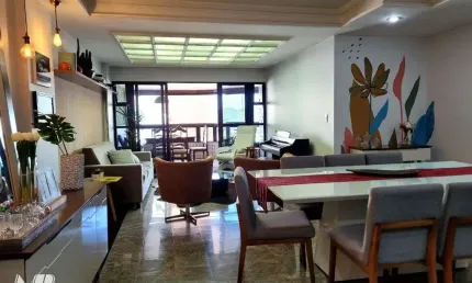 Apartamento com 220m², 3suites no tirol - semi mobiliado, 2vagas cobertas