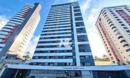 Flat com 1 dormitório para alugar, 45 m² por R$ 3.600,00/mês - Areia Preta - Natal/RN