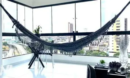 Maravilhoso apartamento mobiliado no barro vermelho - com 140m², 4vagas