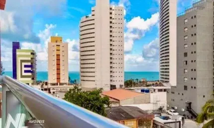 Flat com 1 vista mar à venda, 38 m² por r$ 320.000 - ponta negra - natal/rn