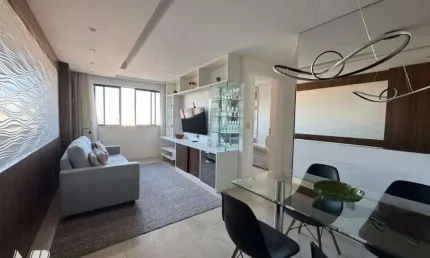 Apartamento com 2quartos 1suite em capim macio - andar alto - nascente - aceita