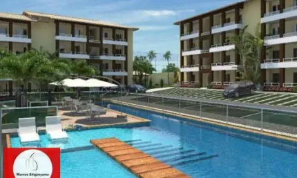 Apartamento para venda em camaçari, monte gordo (monte gordo), 2 dormitórios, 1 suíte, 1 banheiro, 1 vaga