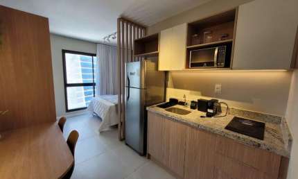 Apartamento Mobiliado para Locação em Salvador, Caminho das Árvores, 1 dormitório, 1 suíte, 1 banheiro, 1 vaga