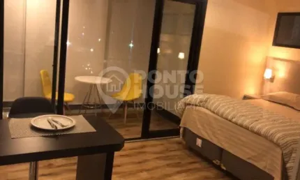 Studio para locação no bairro Campo Belo, 1 suíte, 1 vaga, mobiliado
