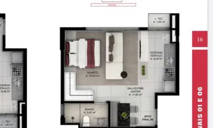 Ágio  LIV URBAN MARISTA Apartamento com 1 Quarto(s) e 1 banheiro(s) à Venda, 38.11 por R$ 481.980 no setor Setor Marista VN18410