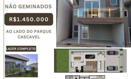 ATLANTIC DI LOURENZO Sobrado com 3 Quarto(s) e 4 banheiro(s) à Venda, 191 por R$ 1.450.000 no setor Jardim Atlântico VN22977
