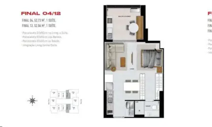 Ágio City Haut Compact Life Studio com 1 Quarto(s) e 1 banheiro(s) à Venda, 53 por R$ 647.464,5 no setor Setor Bueno FL23300