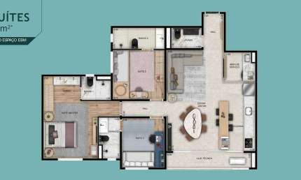 WISH TRINTA E SETE 37 OPORTUNIDADE Apartamento com 3 Quarto(s) e 4 banheiro(s) à Venda, 104 por R$ 750.000 no setor Setor Bueno AD24544