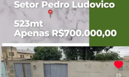 Lote setor pedro ludovico  lote à venda, 523 por r$ 700.000 no setor setor pedro ludovico ad24977