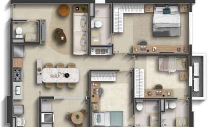 Ágio ENVOLT- 3S - DINÂMICA  Apartamento com 3 Quarto(s) e 4 banheiro(s) à Venda, 94 por R$ 970.000 no setor Setor Bueno AD26348