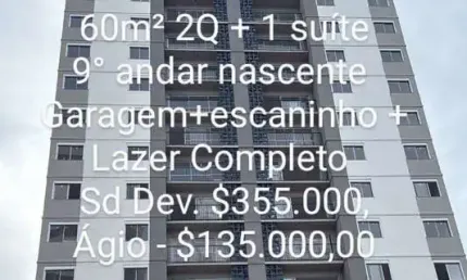 Ágio Wish Jd. América Apartamento com 2 Quarto(s) e 2 banheiro(s) à Venda, 60 por R$ 490.000 no setor Jardim América ST27886