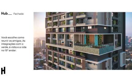 Studio Hub Compact Life Flat com 1 Quarto(s) e 1 banheiro(s) à Venda, 51.44 por R$ 694.500 no setor Setor Bueno FL23610