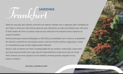 Ágio jardins frankfurt lote comercial 760m2 senador canedo - go lote à venda, 760 por r$ 964.600 no setor vila jardim vitoria ad29183