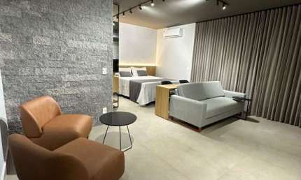 Flat Mobiliado e Decorado - Setor Oeste Flat com 1 Quarto(s) e 1 banheiro(s) à Venda, 43 por R$ 620.000 no setor Setor Oeste IN30533