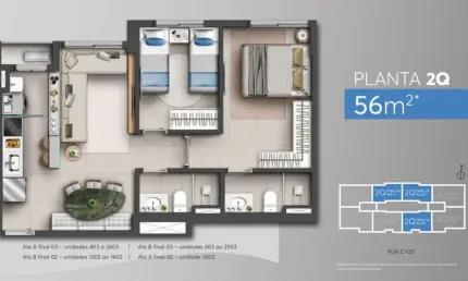 Ágio level home resort apartamento com 2 quarto(s) e 2 banheiro(s) à venda, 56 por r$ 495.000 no setor jardim américa ax23383