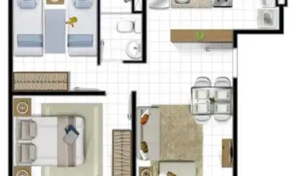 Apartamento 2q com quintal no moinho dos ventos apartamento com 2 quarto(s) e 1 banheiro(s) à venda, 46 por r$ 217.000 no setor moinho dos ventos in31935