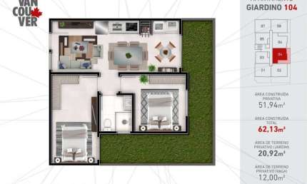 Apartamento com 2 quartos à venda no Araponguinhas, Timbó , 51 m2 por R$ 250.000