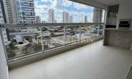 Apartamento 3 suítes mobiliado setor bueno, varanda com churrasqueira a carvão