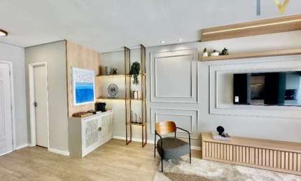 SOBRADO DE 97M² A VENDA NO GARDEN RESORT, MOBILIADO E DECORADO , COM 3 DORM, (1SUÍTE), AREA GORMET, 2 VAGAS DE GARAGEM E EXCELENTE LOCALIZAÇÃO.