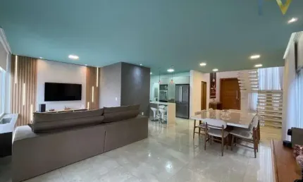 LINDÍSSIMA CASA À VENDA RESIDENCIAL DOS IPÊS, 235M²,4 QUARTOS (2 SUÍTES, 1C/CLOSET), PLANEJADOS, ÁREA GOURMET,  PISCINA AQUECIDA E 4 VAGAS DE GARAGEM