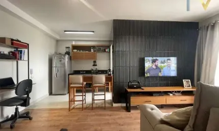 ÓTIMO APARTAMENTO  DE 64M² COM2 QUARTOS SENDO 1 SUÍTE(COM VARANDA), COZINHA ABERTA INTEGRADA A SALA DE ESTAR E JANTAR COM VARANDA, 1 VAGA DE GARAGEM