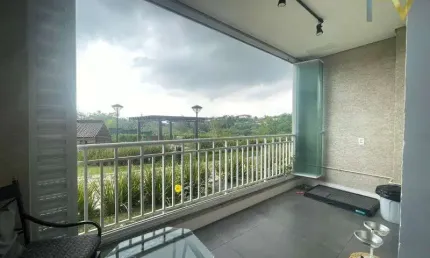 Apartamento de 88m² com 3dorm. sendo 1suíte, sala para 2 ambientes integradas a varanda, cozinha, lavanderia, lavabo, 1Wc social, 2 vagas de garagem