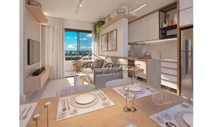 Apartamento na planta com 2 dormitórios, sendo 1 suíte