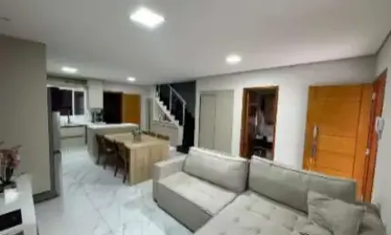 Casa para Venda em Santo André, Parque Novo Oratório, 2 dormitórios, 2 suítes, 3 banheiros, 2 vagas