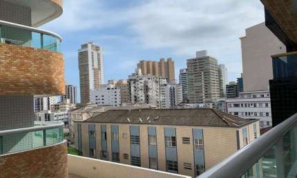 FLAT 41 METROS C/ 01 VAGA, PORTARIA, ELEVADOR. BOQUEIRÃO, PRAIA GRANDE SP.